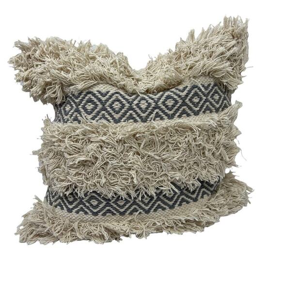 Vaibhav Overseas Cotton Woven Cushion for Home Boho Throw Pillow 16.5